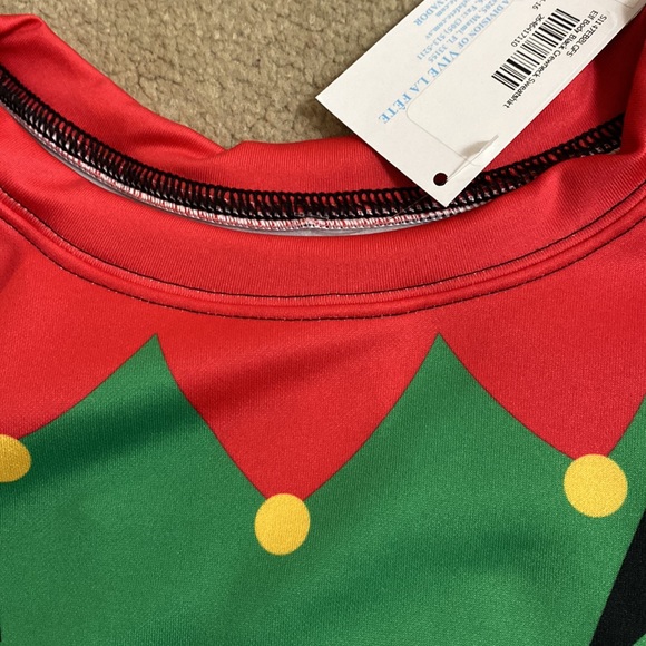 Kids Ugly Holiday Top Elf Themed size 14-16 - Picture 8 of 8